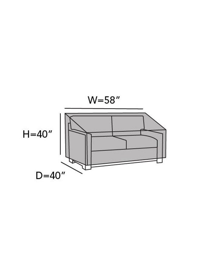 Covermates Outdoor Patio Sofa Cover - Light Weight Material, Weather Resistant, Elastic Hem, Seating and Chair Covers, 58W x 40D x 40H, Classic Tan - Image 3