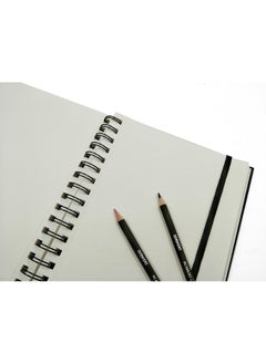 ديروينت دفتر رسم ديرونت للمناظر الطبيعية، غلاف مقوى، مقاس A3 - ٥٦ ورقة، ١٦٥ جرامًا لكل متر مربع، أسود غير لامع  - Image 2