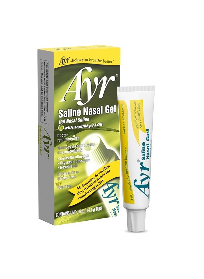 AYR Saline Nasal Gel, With Soothing Aloe, 0.5 Ounce Tube  - Image 1