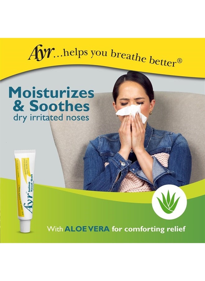 AYR Saline Nasal Gel, With Soothing Aloe, 0.5 Ounce Tube  - Image 2