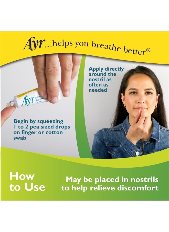 AYR Saline Nasal Gel, With Soothing Aloe, 0.5 Ounce Tube  - Image 5