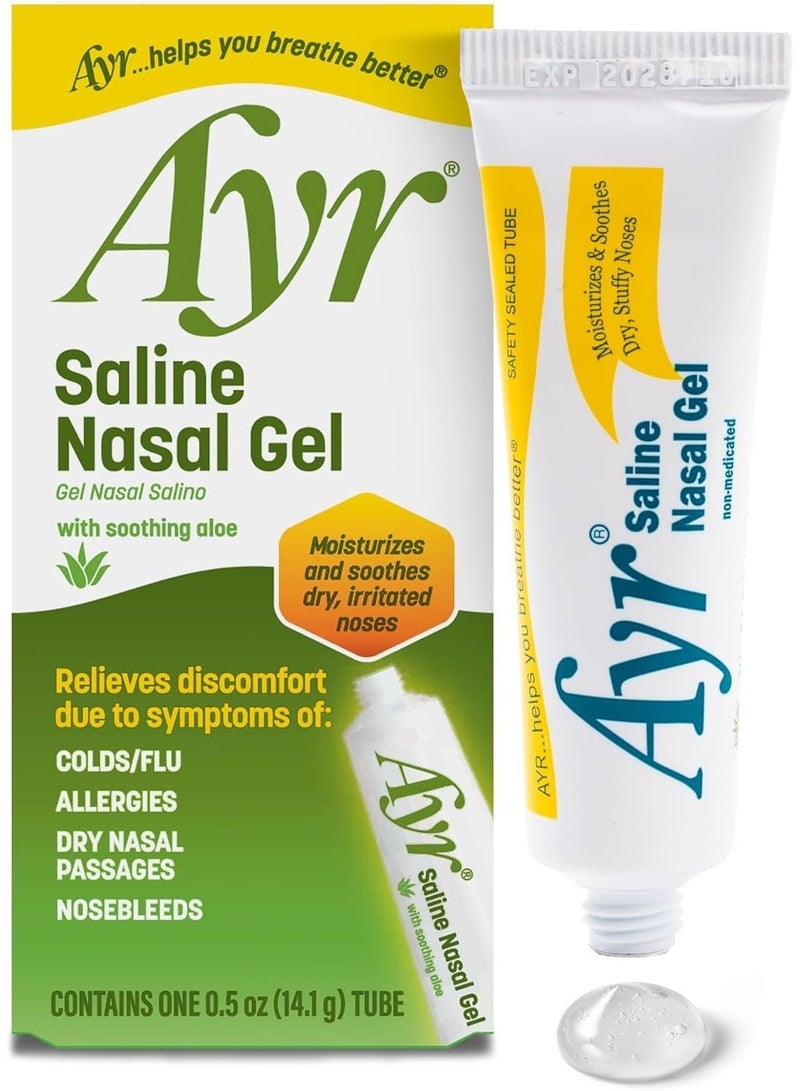 AYR جل أنفي ملحي، مع الصبار المهدئ، أنبوب 0.5 أونصة - Image 1