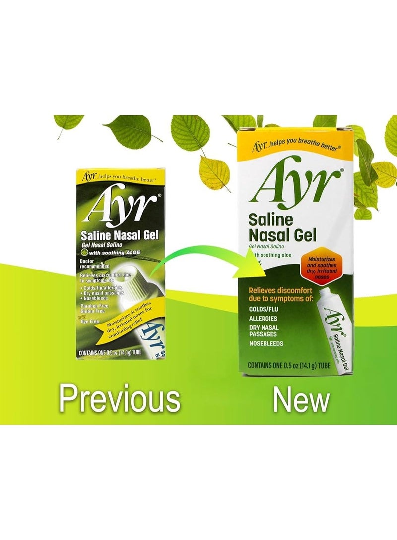 AYR جل أنفي ملحي، مع الصبار المهدئ، أنبوب 0.5 أونصة - Image 2