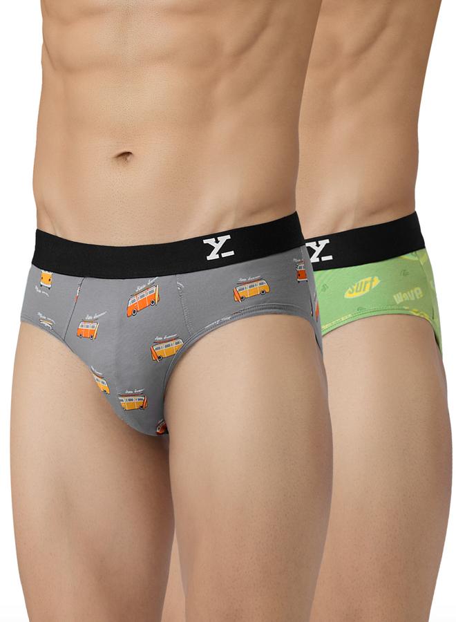 XYXX Pack of 2 - Men Surf Cotton Printed Briefs - Image 1