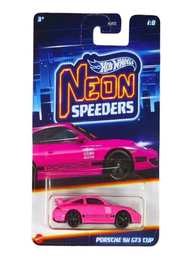 Hot Wheels Neon Speeders Porsche 911 GT3 Cup 1/8 Scale, Pink
