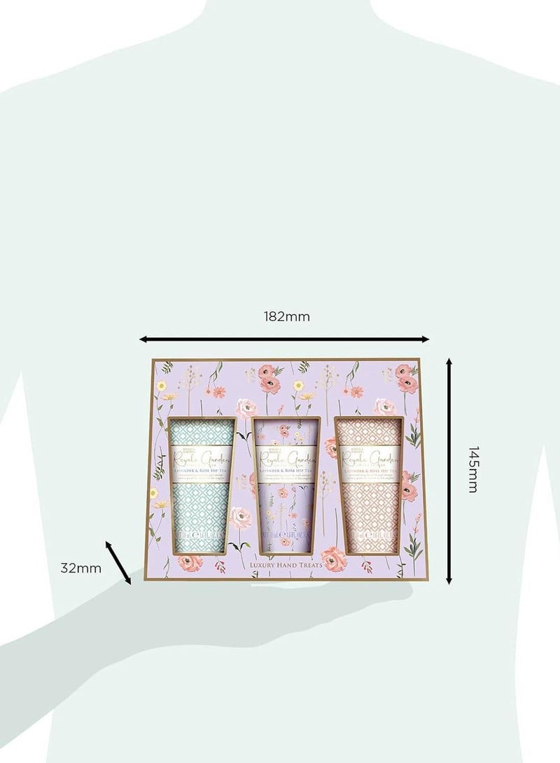 Baylis & Harding Royale Garden Lavender and Rosehip Tea Luxury Hand Cream Gift Set, 3 x 50ml | Vegan Friendly Skincare | Elegant Gift for Women - Image 5