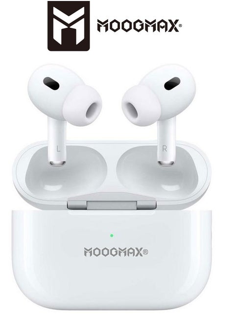 Moogmax MX-EP51 TWS bluetooth earbuds Pro with ANC. Bluetooth earphones with powerful bass. headset wireless bluetooth with a charging case that supports wireless charging and a speaker for finding lost items. earbuds bluetooth with a clear and crisp microphone. wireless headphones with a pop-up window feature (for Apple devices only). Moogmax airbuds.