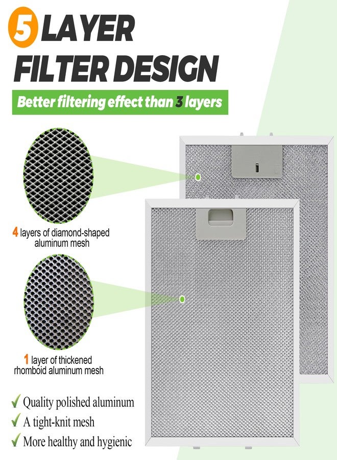 Techecook Updated W10169961A Range Hood Filter Replacement (3PCS) , 5-Layer Aluminum Mesh Hood Grease Filter 10.5 x 12 Inch Fit for Whirlpool, Kitchen Aid, Jenn-Air Range Hoods - Image 3