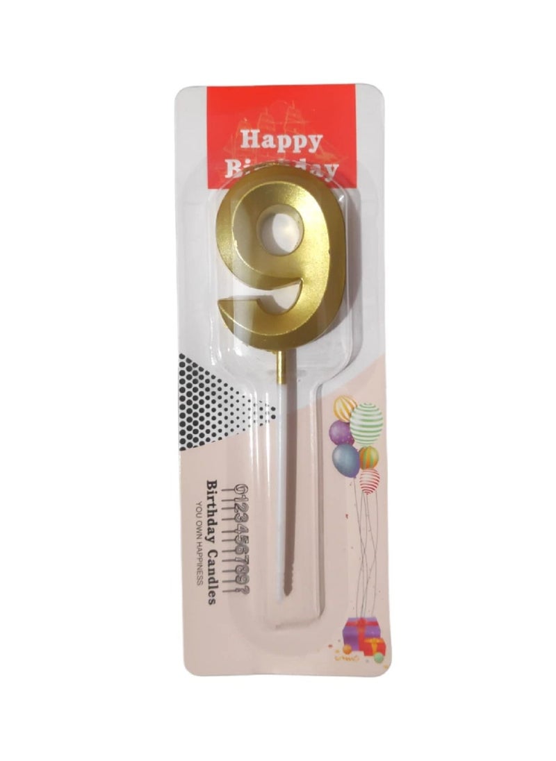 Gold Number Candles For Happy Birthday Cake and Party Number 9  - Image 5