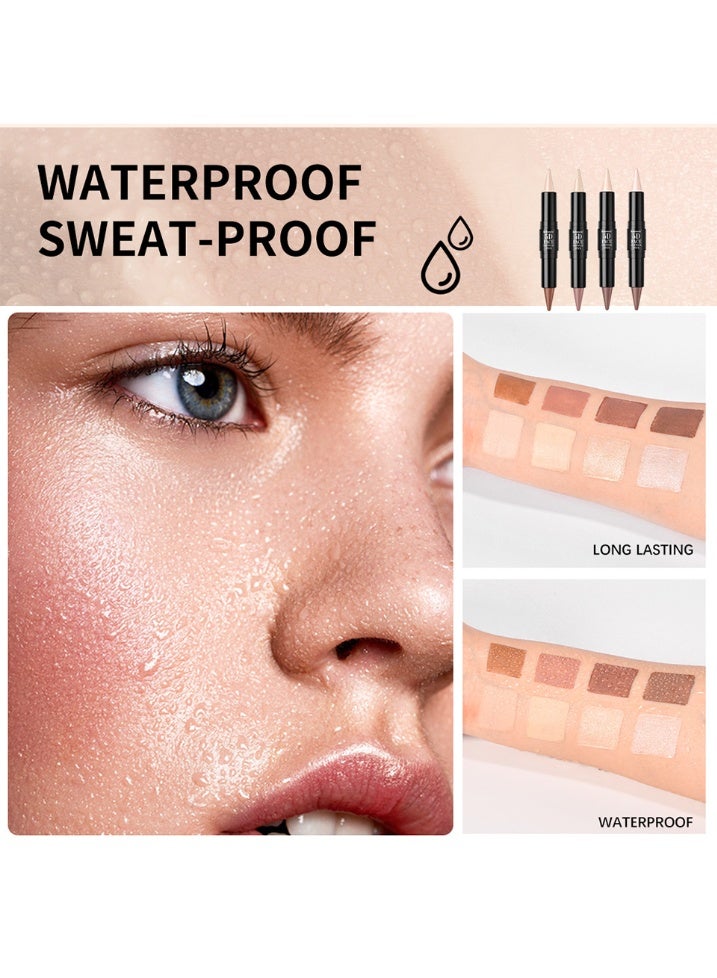 lakerain 5D Face Contour Stick, Double-Ended Concealer, Full Coverage, Natural Finish, Light to Medium Tone, All Skin Types, Paste Form - Image 5