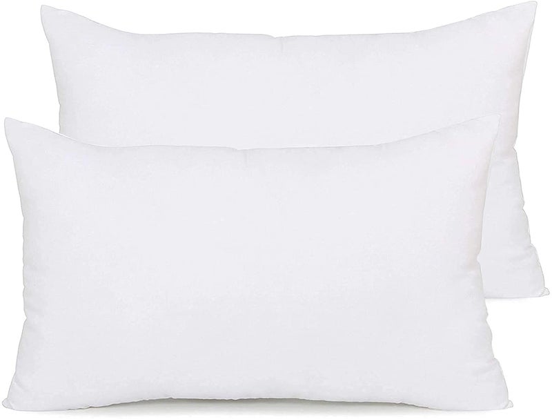 MAHAVEER COTTON Indore Cotton Micro Filled Plain Microfiber Pillow Combo Set of 2 for Bed Room 17 x 27 - Image 1