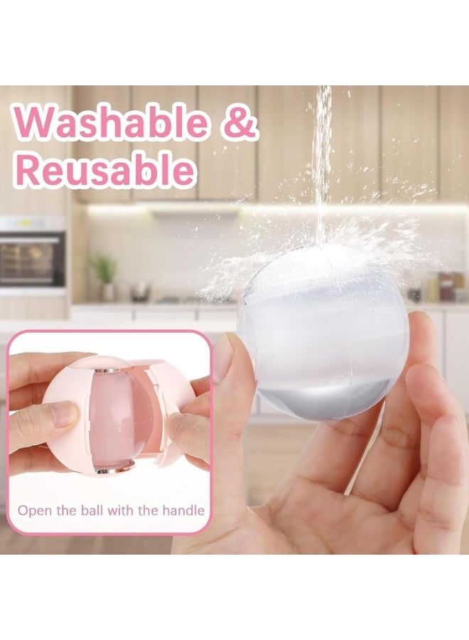 سبيس شوب كرة بكرة الوبر اللاصقة مزيل الشعر بكرة الوبر الجِل القابلة لإعادة الاستخدام مزيل الوبر الصغير محمول للسفر مقاوم للغبار وردي - Image 3