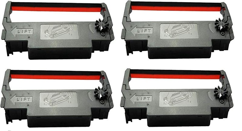 VAVIA Ep ERC 38 Cartridge Ribbon Compatible for Epson TM-300,TM U210D,TM U220D TM-U220 TM-U220-B (REB & Black 4) - Image 1