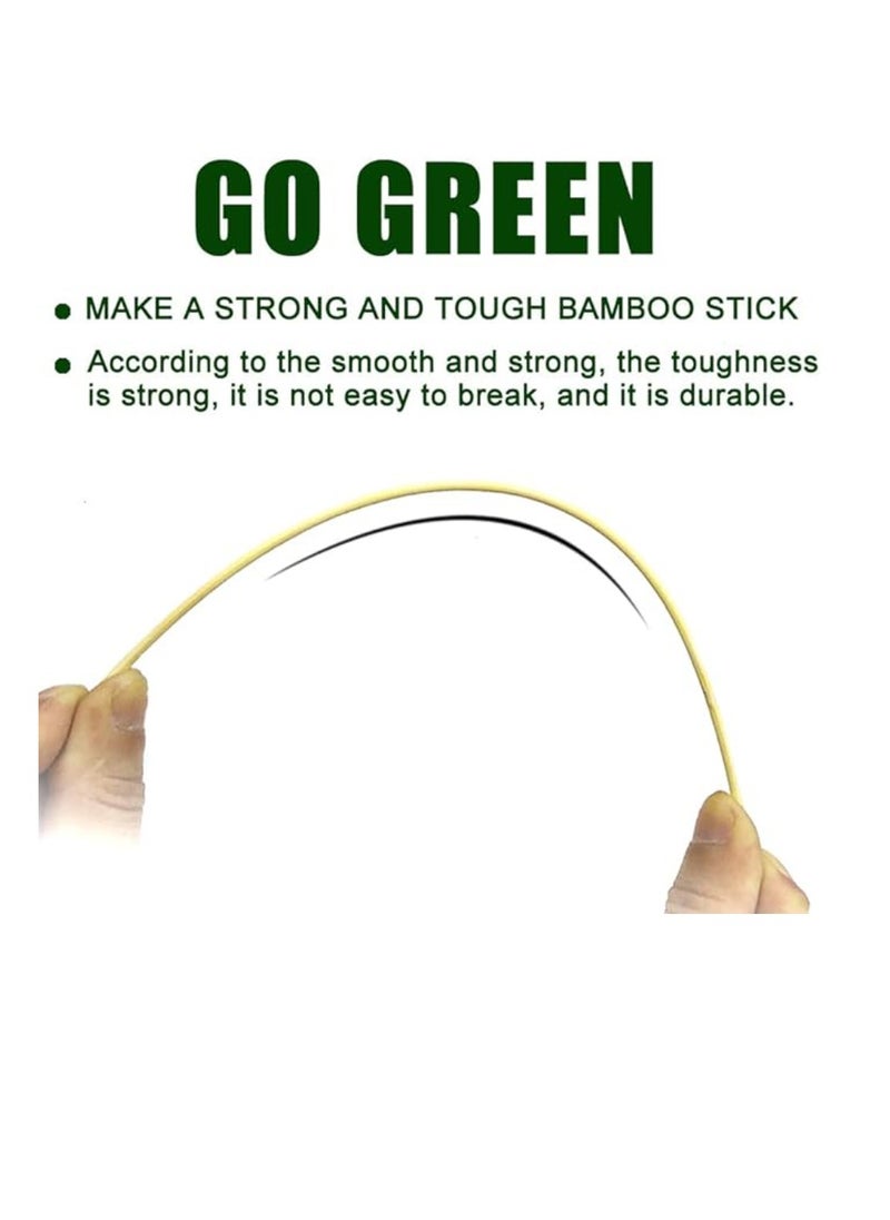 Yuwell 100Pcs Natural Bamboo Skewer Wooden Skewers Sticks Kebab Sticks For Fruit Kabobs Appetizer Chocolate Fountain Cocktail More Food 30CM  - Image 5