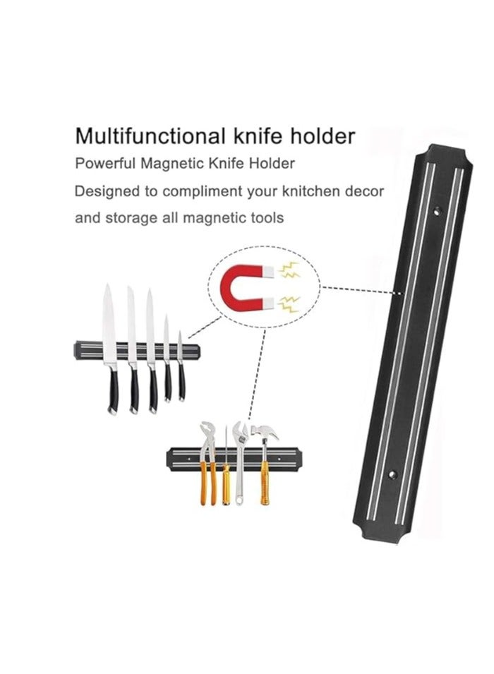 15-Inch Magnetic Knife Holder Wall Strip - Strong and Durable Knife Holder for Storing and Organizing Home Kitchen - Safely Hang Your Knives on a Multi-Purpose Kitchen Bar: - Image 3