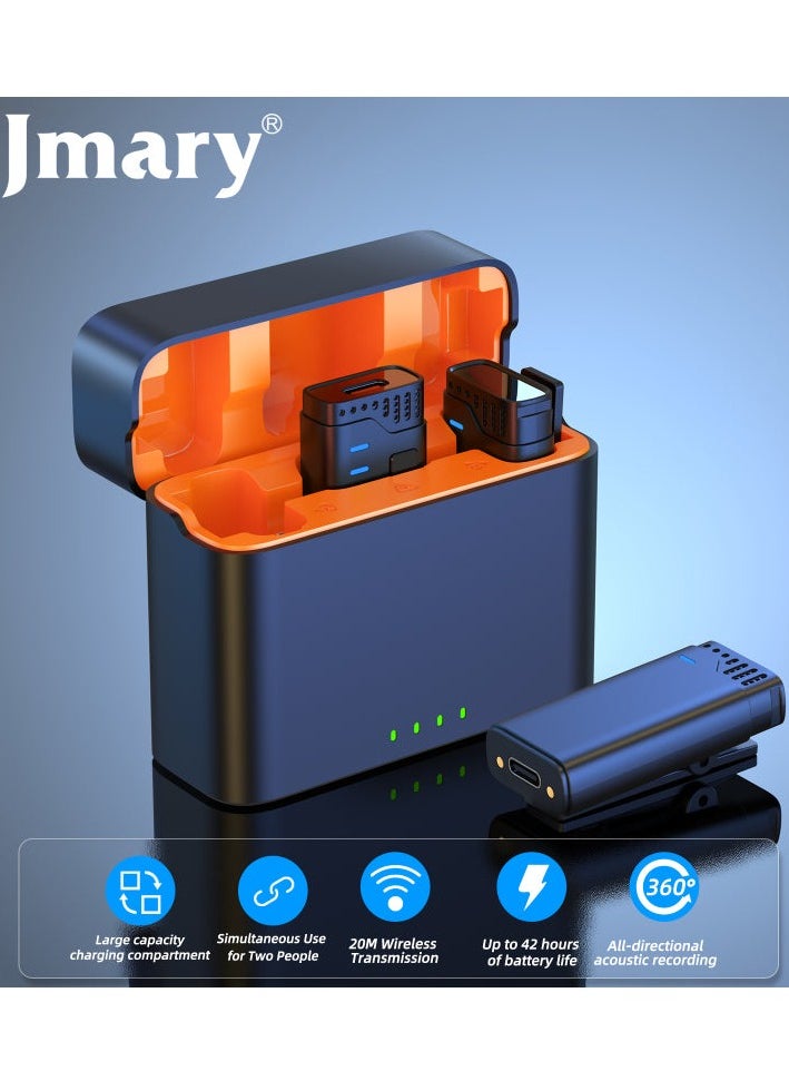 Jmary - MW-16 2.4G Wireless Microphone for Mobile & Camera – Portable Lapel Lavalier Mic with Receiver for Clear Audio - Image 1