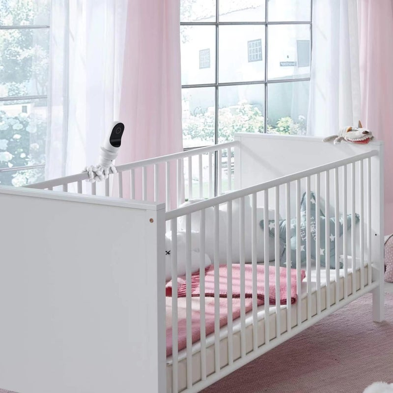 wochel Flexible Tripod Baby Monitor Mount for Owlet Cam and Owlet Cam 2 Attach Your Baby Camera Wherever You Like Without Tools or Wall Damage  White - Image 5