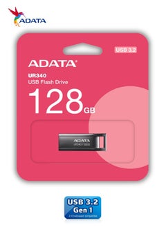 ADATA UR340 128GB USB 3.2 Flash Drive Lightweight Waterproof | Silver Metal | Fast Data Transfer  - Image 2