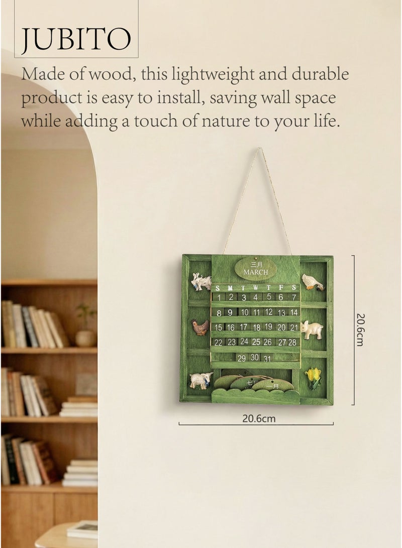 JUBITO home decor, decoration items, ornaments, Calendars, decorative wall calendars, small hanging calendars for restaurants, shops, and rooms, natural-style small wall-mounted calendars - Image 3