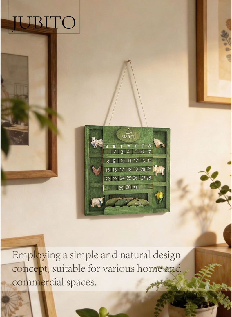 JUBITO home decor, decoration items, ornaments, Calendars, decorative wall calendars, small hanging calendars for restaurants, shops, and rooms, natural-style small wall-mounted calendars - Image 2