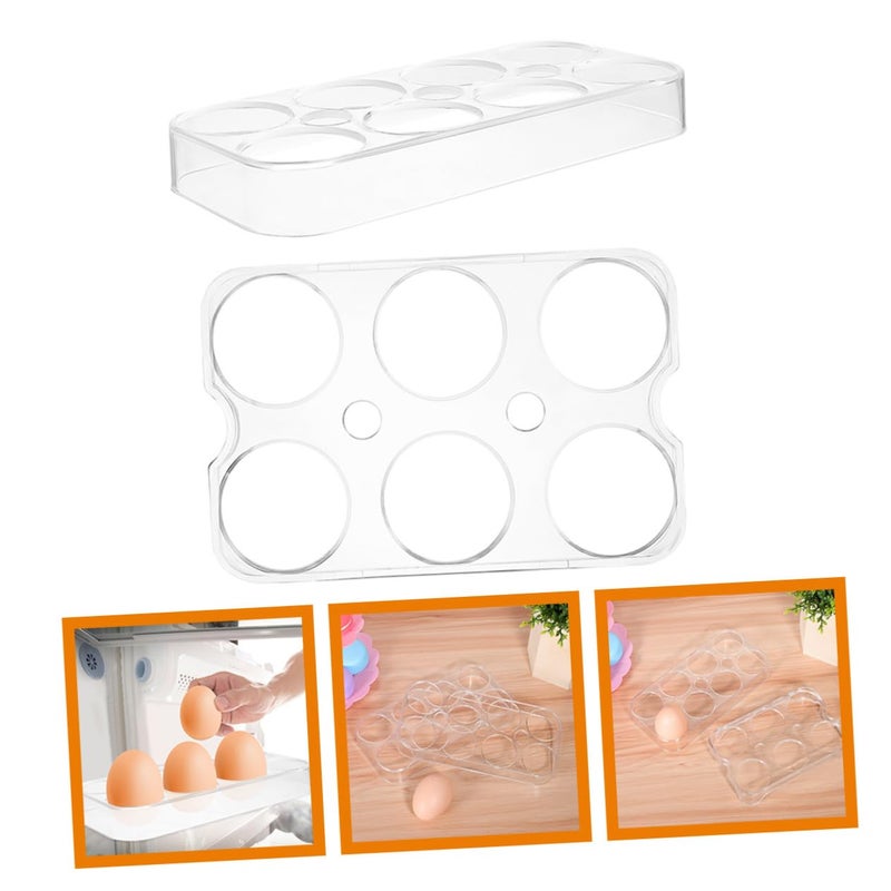 2 Pack Refrigerator Egg Holder Trays Easy Install Fridge Organizer Kitchen Storage - Image 3