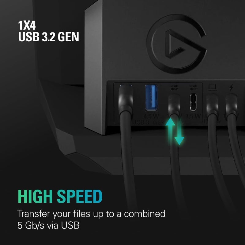 إلجاتو محور USB من – لـ Stream Deck +، منفذا USB-C / منفذا USB-A، توصيل الطاقة، قارئ بطاقات SD/microSD – USB-C، Mac/PC، لا يشمل Stream Deck ومصدر الطاقة - Image 3