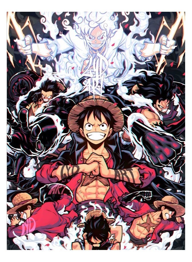 EBMINI One Piece King Puzzle Cartoon Welfare 1000 Pieces With Photo Frame 