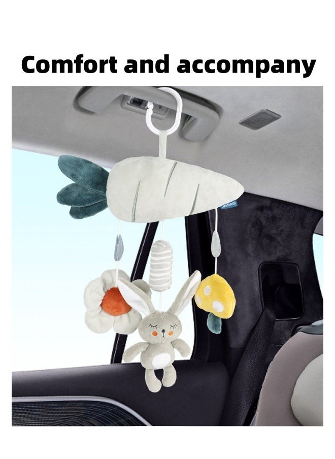 PYEBE - Spiral Car Seat & Stroller Activity Toy Includes Clinking Rings Mirror and Textured Ribbons - Image 1