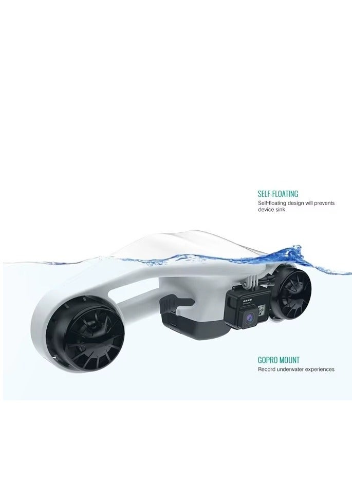 CRONY EL-SS01 Underwater Sea Scooter, 500W Dual Motor, 30M Depth Rating, 35min Runtime for Adult & Kid Divers - Image 2