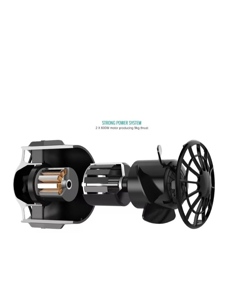 CRONY EL-SS01 Underwater Sea Scooter, 500W Dual Motor, 30M Depth Rating, 35min Runtime for Adult & Kid Divers - Image 3