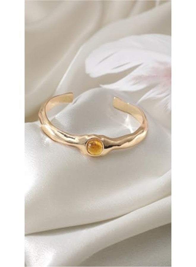 Rubans Voguish Women 18K Gold-Plated Cuff Bracelet - Image 4
