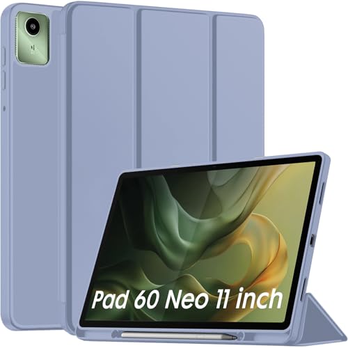 Robustrion Case Cover for Moto Pad 60 Neo Cover 11" with [Pencil Holder], Trifold Flip Cover Case for Moto Pad 60 Neo Cover 11" - Lavender - Image 1