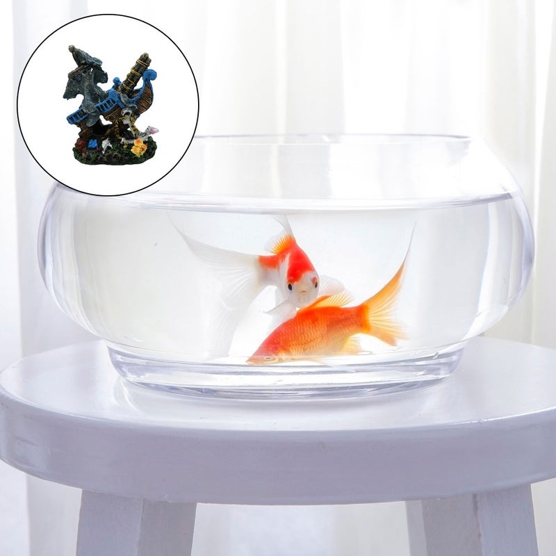 1Pc Aquarium Shipwreck Decor Fish Decoration Hideout House Ornament - Image 3