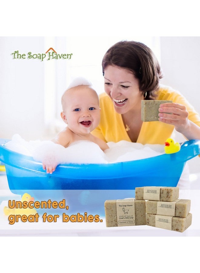 The Soap Haven Oatmeal Soap Pack Of 4 Oatmeal & Honey Goat Milk Soap Bars. All Natural Unscented Soap Wonderful For Sensitive Skin And Suitable For All Skin Types. Sls Free No Parabens. Handmade In Usa.  - Image 4