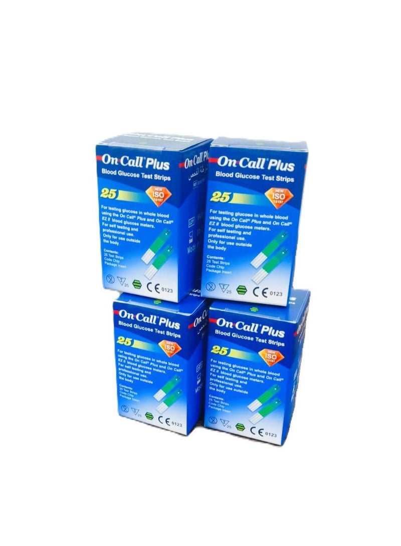 أون كول بلاس شرايط قياس السكر في الدم 100 شريط