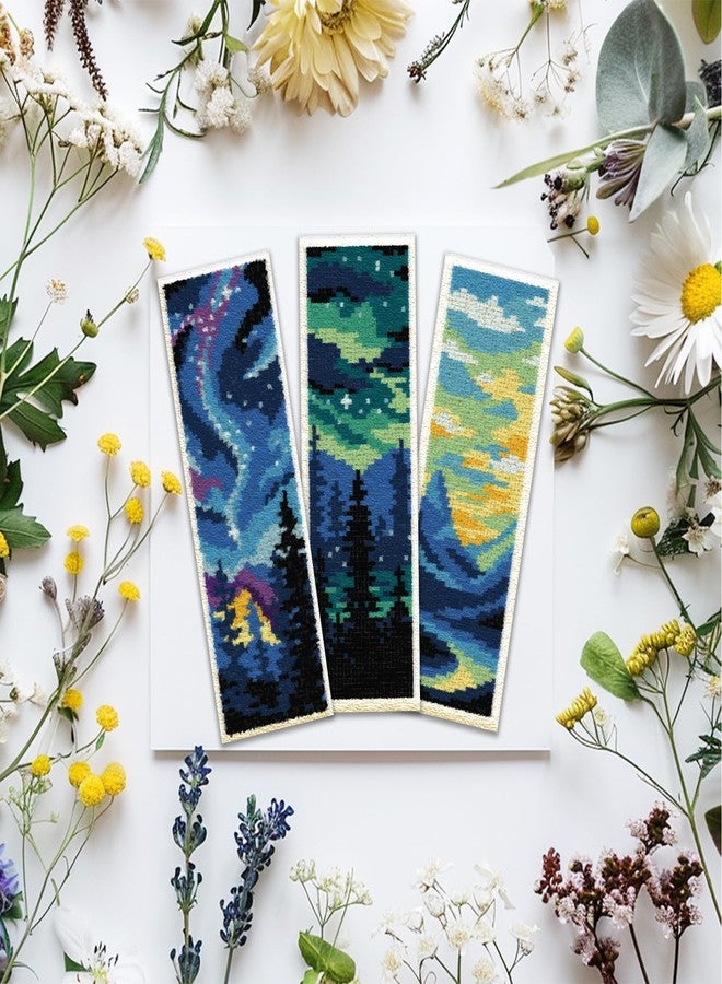 ACRNIGHEET 6PCS Cross Stitch Bookmark Kit DIY Bookmarks Cross Stitch Kit for Adult Beginners Cross-Stitch Stamped Kits with Landscape Patterns 8.7x3.1inch Stamped Embroidery Bookmark with Instructions - Image 5
