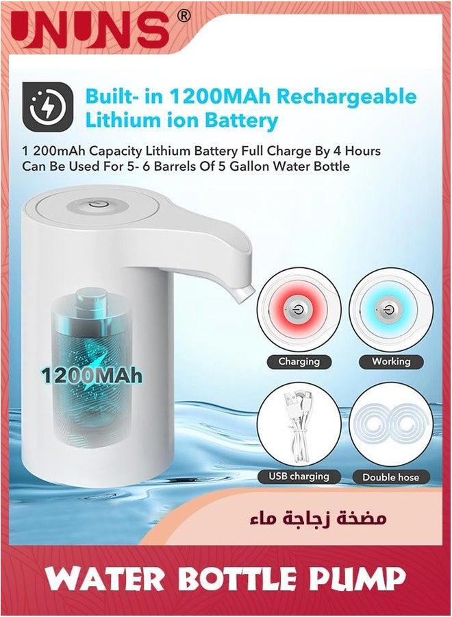 UNUNS Electric Water Bottle Pump,Water Dispenser,USB Charging Drinking Dispenser,Universal Pump For 5 Gallon Jugs Bottles,Portable Dispenser Home Camping  - Image 5