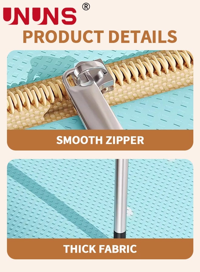 UNUNS 3 Pack Moving Storage Bags,Bear Pattern 3 Sizes Storage Bags with Zipper and Handles,Waterproof Heavy Duty Non-woven Closet Organizer Bags Ideal For Bedding,Duvets,Pillows,Laundry,Clothes or Moving Home - Image 4