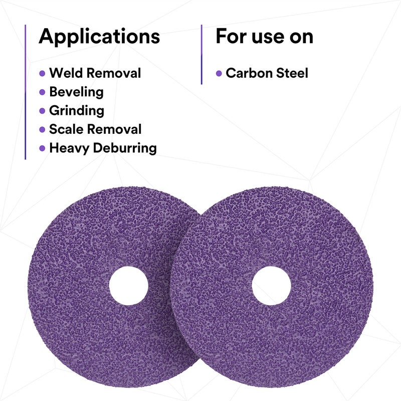 3M Cubitron II Fibre Disc 982CX Pro, 36+, TN Quick Change, 5 in, Die TN500P, Pack of 25, Improved Productivity, Longer Cut Rates, Designed for Heavy Metal Removal, Excels in Carbon Steel Applications - Image 5