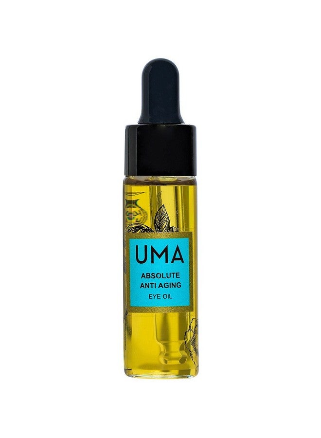 Uma Absolute Anti Aging Eye Oil Ayurvedic Oil For Dark Circles Eye Bags Wrinkles Fine Lines And Crows Feet Clean & Cruelty Free Fast Absorbing And Restorative (0.5 Fl Oz 15 Ml) - Image 1