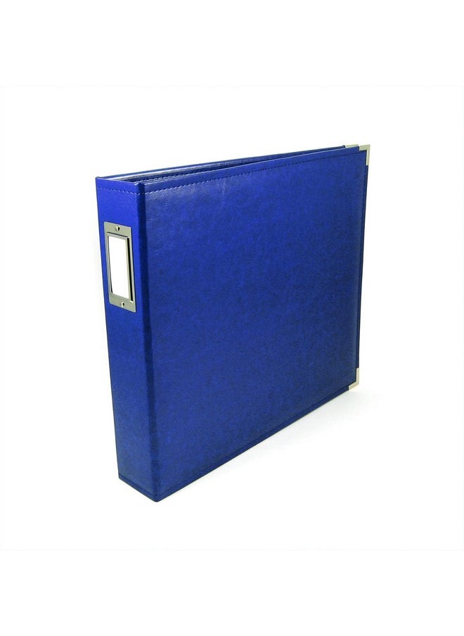 We R Memory Keepers 12X12 Photo Album Cobalt Protect Memories And Photos Soft Acidfree Leather Classy Decorative Spine Label Snagfree Rings Includes 5 Page Protectors Scrapbooking  - Image 1