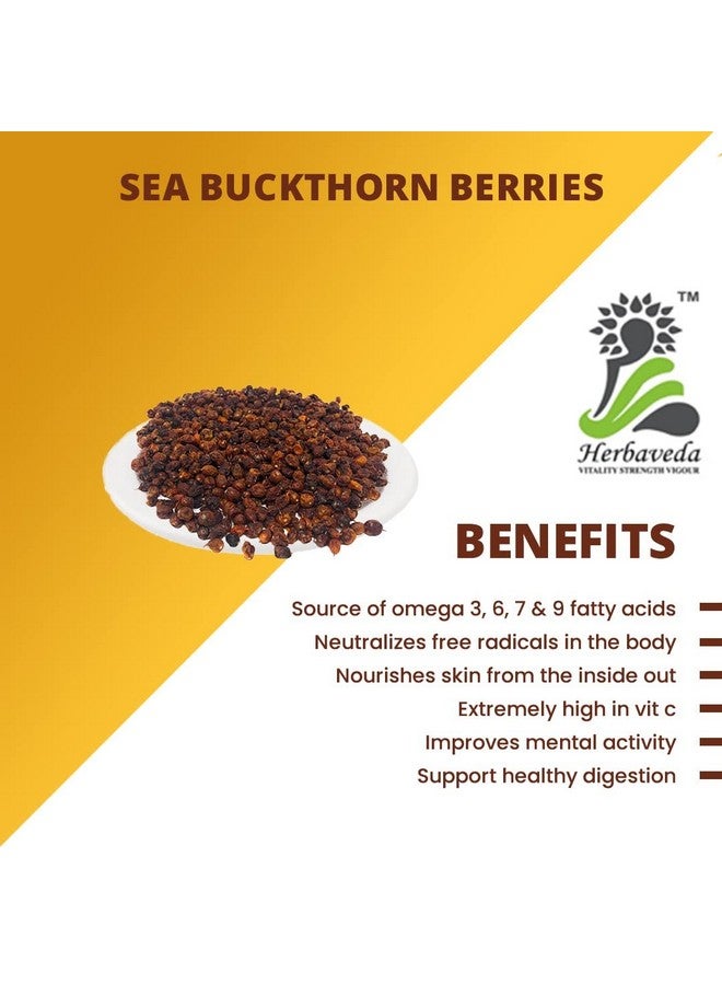 LEANBEING Herbaveda- Sea Buckthorn berries 100g | Nourishes skin | Rich in fatty acids | No added sugar - Image 2