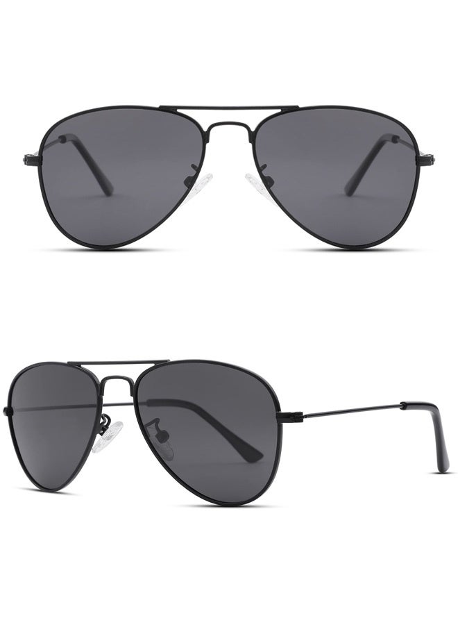 Classic Kids Sunglasses with Glasses Bag and Glasses Cloth Polarized Kids Aviator Sunglasses for Boys Girls Children sunglasses Reflective Metal Frame Unbreakable for Sports Protection Camping Cycling Outdoor Study Toddlers Age 3 to 8 - Image 3