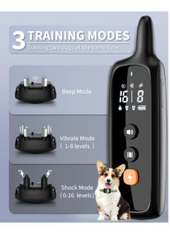 SYOSI Dog Shock Collar for 2 Dogs, Dog Training Collar with Remote for Large Medium Small Dogs, Rechargeable E-Collar Waterproof Collars with 3 Training Modes, Range up to 3300Ft  - Image 2