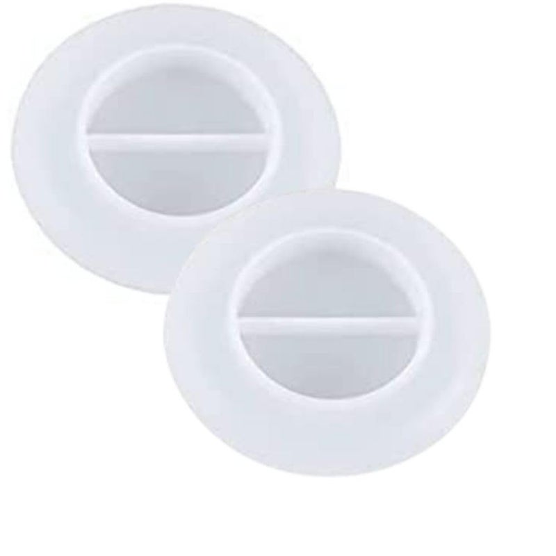 SNOOGG Pack of 2/2 Piece of Round Edge Tea Light Candle Mould Epoxy Resin Casting Moulds for Making and DY for Decoration, Corporate Gifts, Home Decor and Festival Like Diwali, Christmas or Eid - Image 1