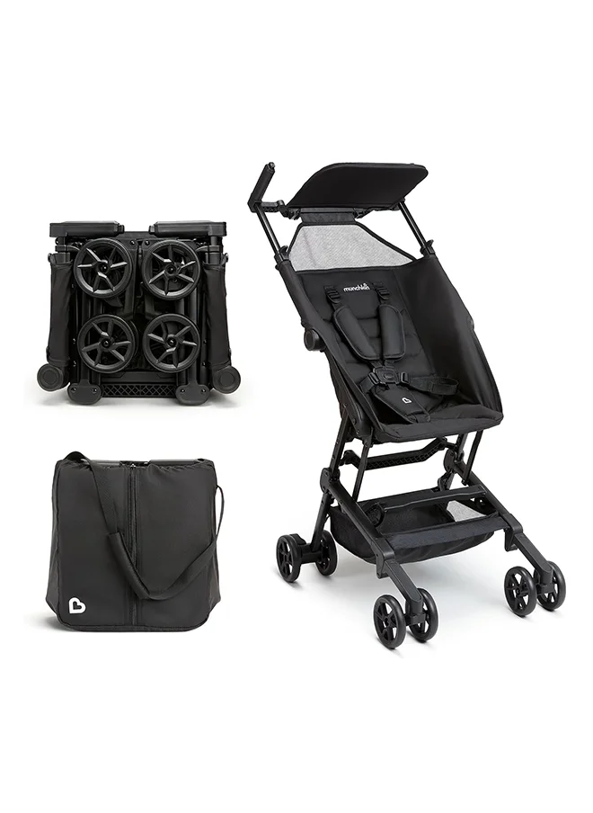 مونشكين Sparrow Ultra Compact Lightweight Easy Fold Stroller Black