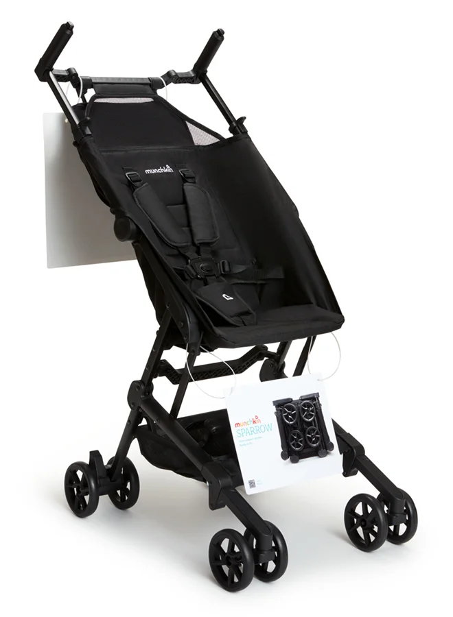 Munchkin Sparrow Ultra Compact Lightweight Easy Fold Stroller Black