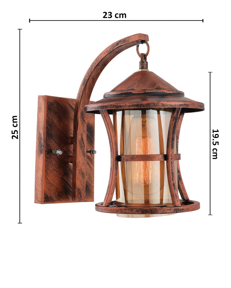 Twilight Wall Light, Wall Lamp, Wood Light for Home Decoration | Chandelier Home, Living Room,Jhumar| Wall Hangings| Balcony Decor| Home Decor Items| Diwali Items for Home, Antique Copper - Pack of 1 - Image 4