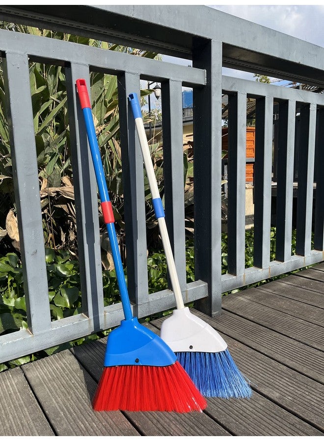 Xifando Kids Broom Housekeeping Cleaning Tool For Kids Pretend Playing Retractable Small Broom For Littler Helper(Blue+Red) - Image 5
