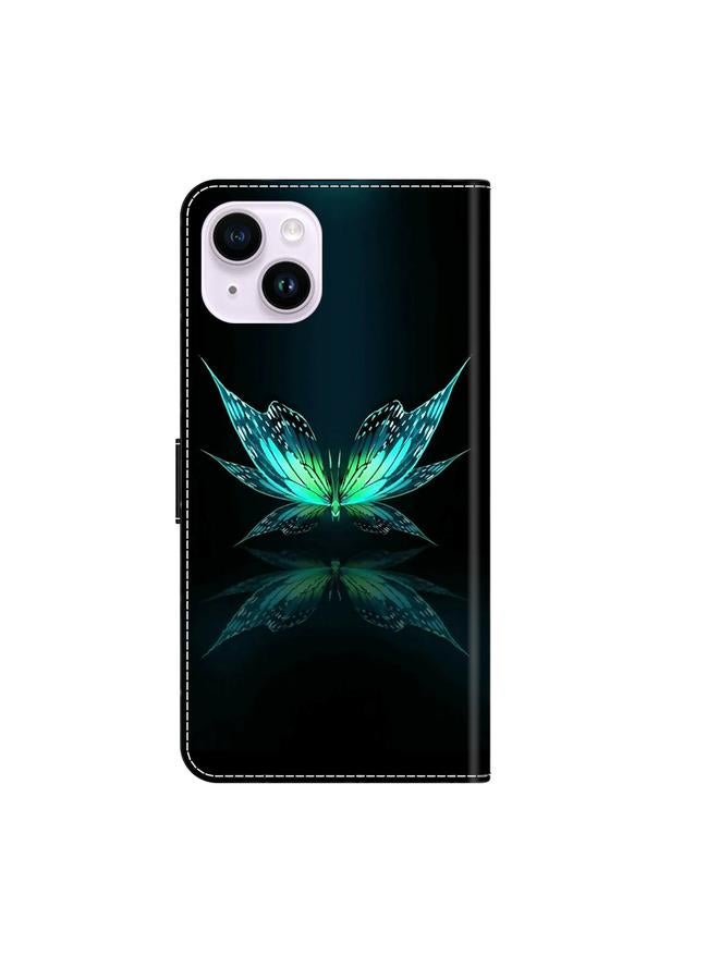 اس-توب جراب هاتف iPhone 15 Plus مصنوع من الجلد المقاوم للصدمات ثلاثي الأبعاد من الكريستال - Image 3